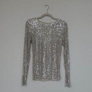 Intimately Free People Sequin Long Sleeve Top